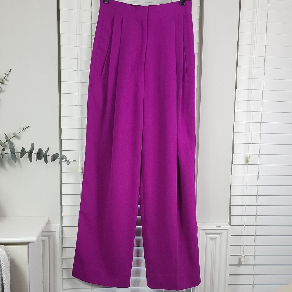 Marc Jacobs Magenta Wide Leg High-Waist Womens Trousers. Size 38 =‎ US size S